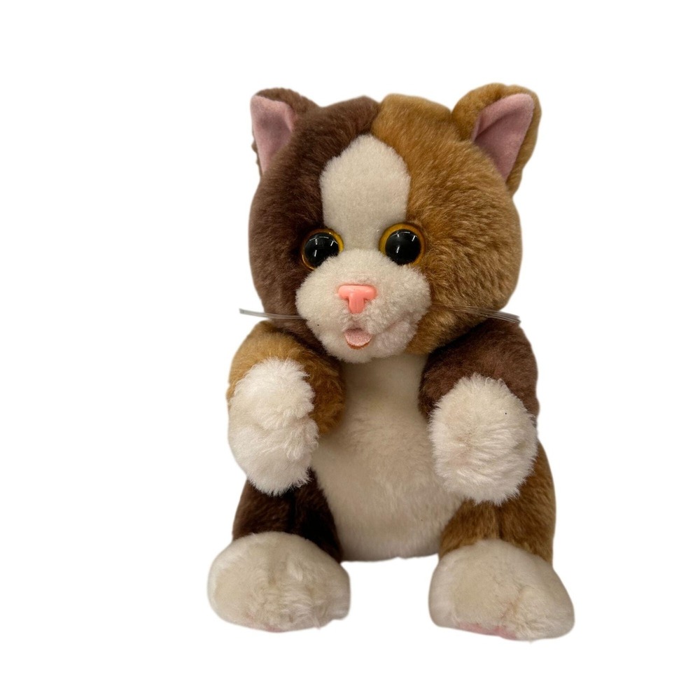 Vintage 2001 DSI Toys Plush Cat 8" Stuffed Animal Non-Working For Repair Display